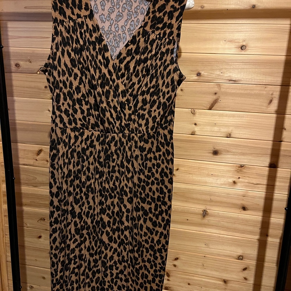Leopard Print Sleeveless Dress